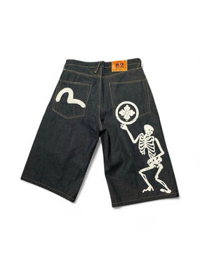 Evisu Denim Shorts Size 34 Blue